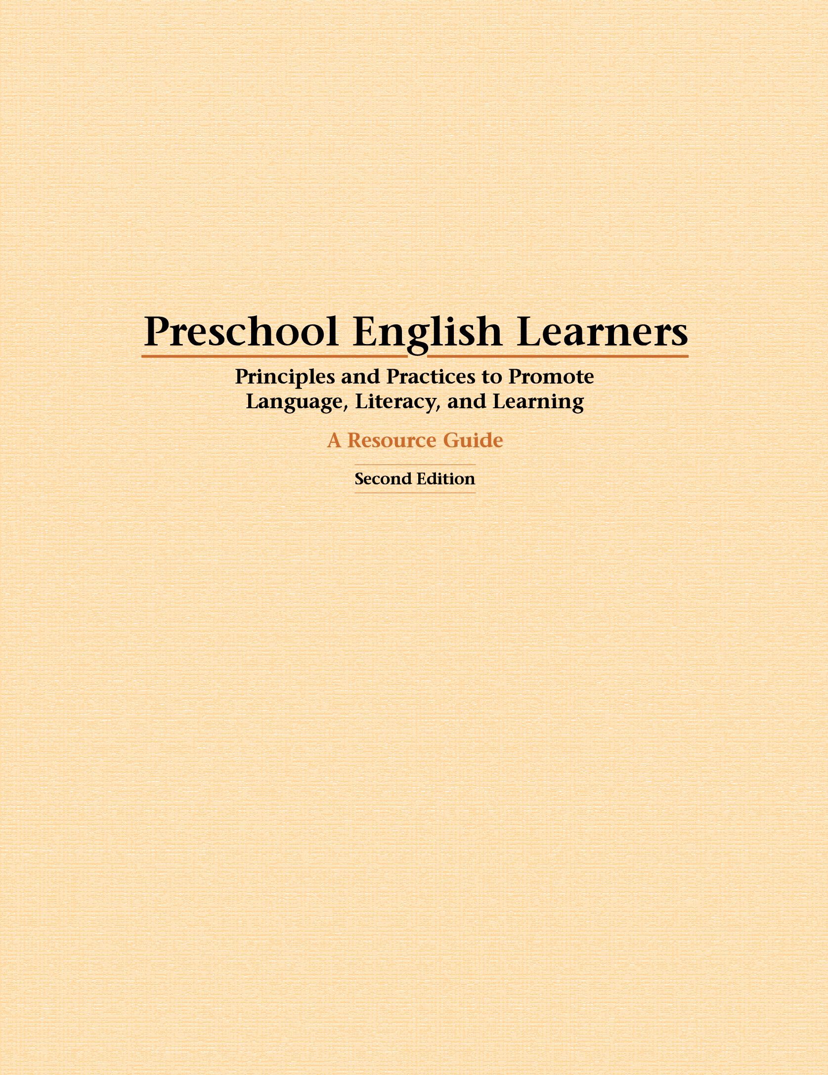 Preschool English Learners | RUS eLibrary